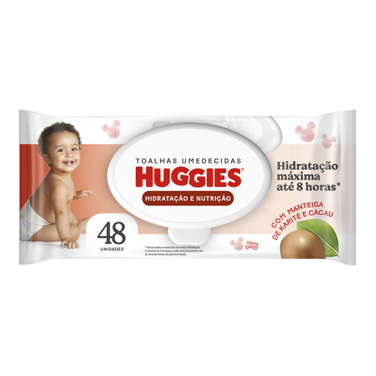 Lenço Umedecido Huggies Hidratação e Nutrição - 48 unidades